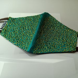 Hand Embroidered Luxury Silk Mask
